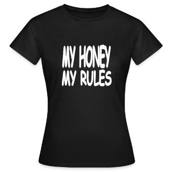 Honig - Frauen T-Shirt - Schwarz - Vorne - AI Model Female 172 dark (172cm)