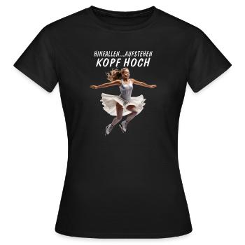 PATINEUR ARTISTIQUE TOMBEZ, LEVEZ-VOUS - T-shirt Femme - noir - Devant - AI Model Female 172 dark (172cm)