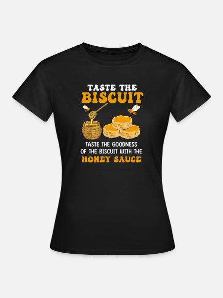 Honig-Keks-Genuss - Frauen T-Shirt - Schwarz
