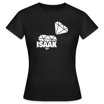 Le précieux Isaac - T-shirt Femme - noir - Devant - AI Model Female 172 dark (172cm)