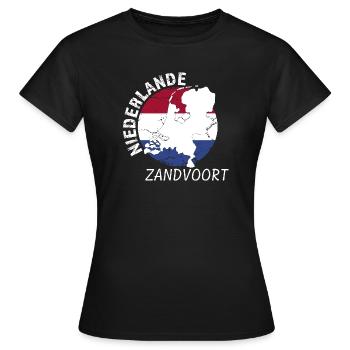 Zandvoort - Frauen T-Shirt - Schwarz - Vorne - AI Model Female 172 dark (172cm)