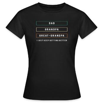 Grandpa Grandson Grandpa Grandpa Grandpa - Women's T-Shirt - black - Front - AI Model Female 172 dark (172cm)