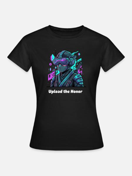 Cyber Ninja VR Krieger - Frauen T-Shirt - Schwarz