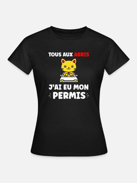 Junger Fahrer, Junger Fahrer, Führerschein - Frauen T-Shirt - Schwarz