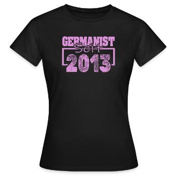 Etudes allemandes 2013 - T-shirt Femme - noir - Devant - AI Model Female 172 dark (172cm)