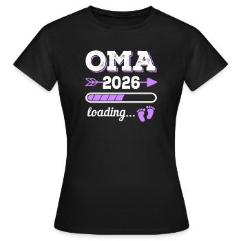 Grand-mère 2026 Loading Idée de cadeau de grossesse - T-shirt Femme - noir - Devant - AI Model Female 172 dark (172cm)