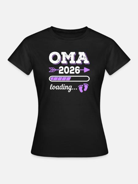 Isoäiti 2026 Ladataan raskauslahjaideaa - Naisten t-paita - musta