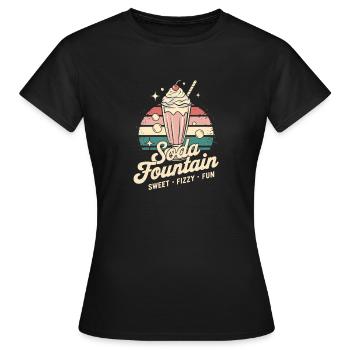 Vintage Soda Werbung - Frauen T-Shirt - Schwarz - Vorne - AI Model Female 172 dark (172cm)