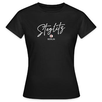 Steglitz - Drapeau de Berlin - Ours de Berlin - T-shirt Femme - noir - Devant - AI Model Female 172 dark (172cm)