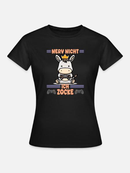 Nerv nicht, ich zocke grade - Frauen T-Shirt - Schwarz