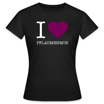J’adore la confiture de prunes - T-shirt Femme - noir - Devant - AI Model Female 172 dark (172cm)