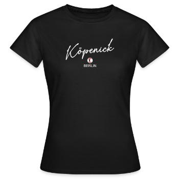 Köpenick - Drapeau de Berlin - Ours de Berlin - T-shirt Femme - noir - Devant - AI Model Female 172 dark (172cm)