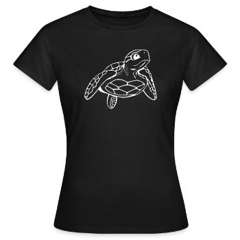 Turtle Turtles - Women's T-Shirt - black - Front - AI Model Female 172 dark (172cm)