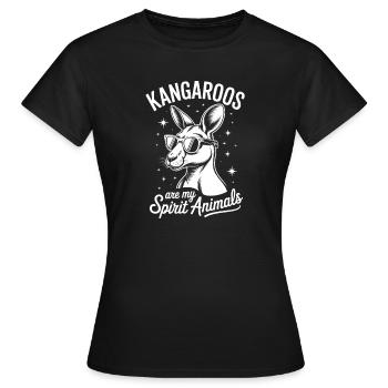 Kangourou disant kangourou drôle kangourou doué - T-shirt Femme - noir - Devant - AI Model Female 172 dark (172cm)