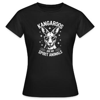Kangaroo Spruch Kangaroo Lustige Kangaroo Geschenk - Frauen T-Shirt - Schwarz - Vorne - AI Model Female 172 dark (172cm)
