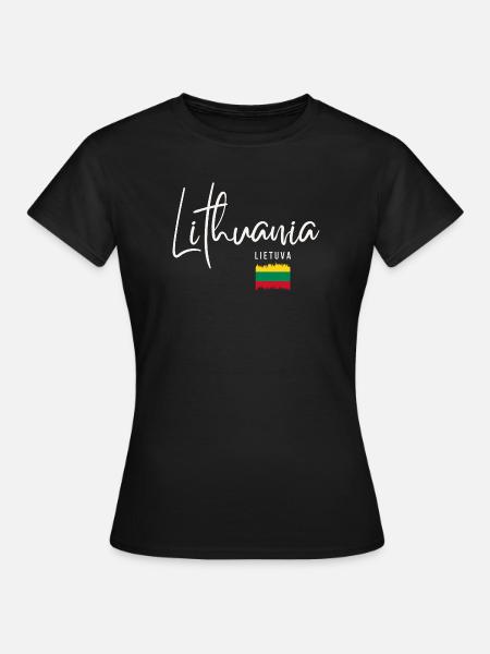 Litauische Wurzeln, Flagge Litauens - Frauen T-Shirt - Schwarz