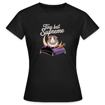 Minuscule mais cochon d’Inde - T-shirt Femme - noir - Devant - AI Model Female 172 dark (172cm)