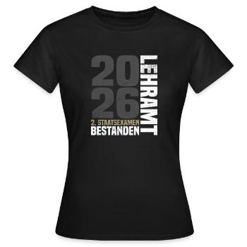 2. Staatsexamen Lehramt - Frauen T-Shirt - Schwarz - Vorne - AI Model Female 172 dark (172cm)