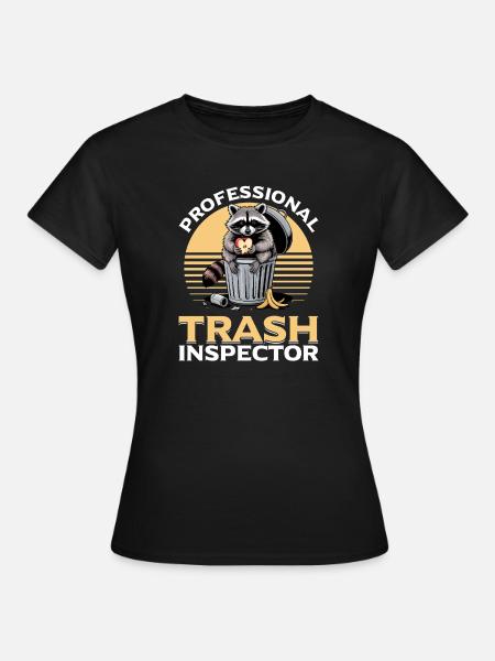 Funny Raccoon - Frauen T-Shirt - Schwarz