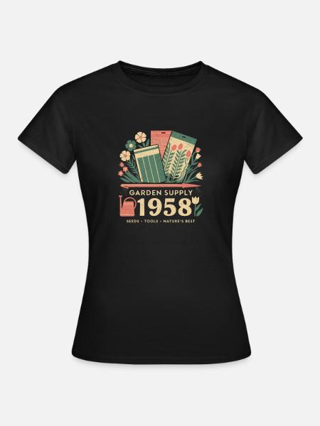Vintage Garten Werbung - Frauen T-Shirt - Schwarz
