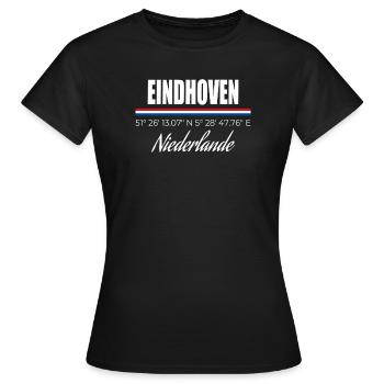 Eindhoven - Frauen T-Shirt - Schwarz - Vorne - AI Model Female 172 dark (172cm)