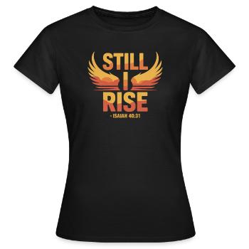 Je ressuscite encore Isaïe 40 31 L’espérance chrétienne - T-shirt Femme - noir - Devant - AI Model Female 172 dark (172cm)