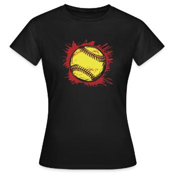 Softball - T-shirt Femme - noir - Devant - AI Model Female 172 dark (172cm)