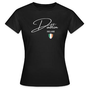 Dublin Irlande, design élégant Dublin - T-shirt Femme - noir - Devant - AI Model Female 172 dark (172cm)
