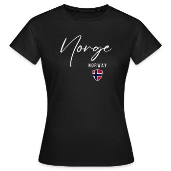 Norwegischer Stolz, norwegisches Erbe - Frauen T-Shirt - Schwarz - Vorne - AI Model Female 172 dark (172cm)