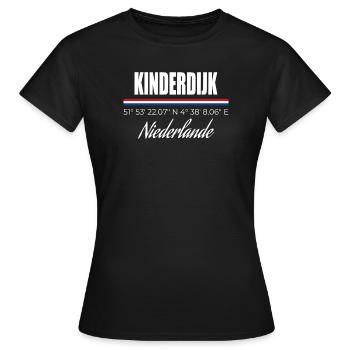 Kinderdijk - Frauen T-Shirt - Schwarz - Vorne - AI Model Female 172 dark (172cm)