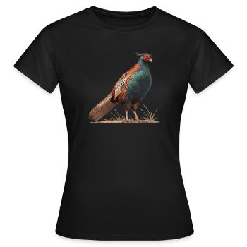 Pheasants Pheasant - Women's T-Shirt - black - Front - AI Model Female 172 dark (172cm)
