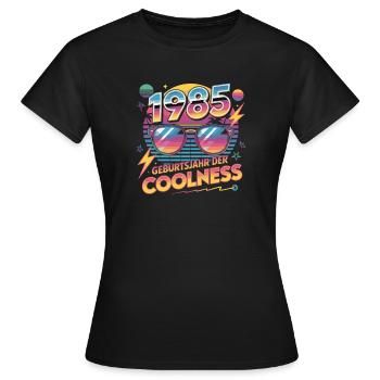 1985 Geburtstag der Coolness - Frauen T-Shirt - Schwarz - Vorne - AI Model Female 172 dark (172cm)