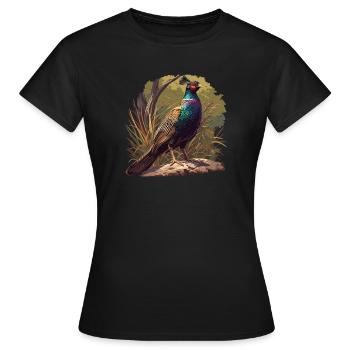 Pheasants Pheasant - Women's T-Shirt - black - Front - AI Model Female 172 dark (172cm)