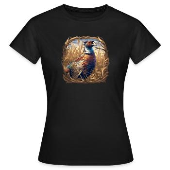 Pheasants Pheasant - Women's T-Shirt - black - Front - AI Model Female 172 dark (172cm)