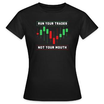 Finanzen Aktien Geld Trading Bitcoin Kapital - Frauen T-Shirt - Schwarz - Vorne - AI Model Female 172 dark (172cm)