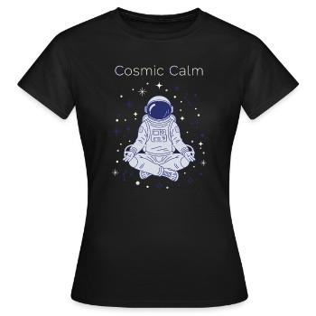 Kosmische Gelassenheit - Frauen T-Shirt - Schwarz - Vorne - AI Model Female 172 dark (172cm)