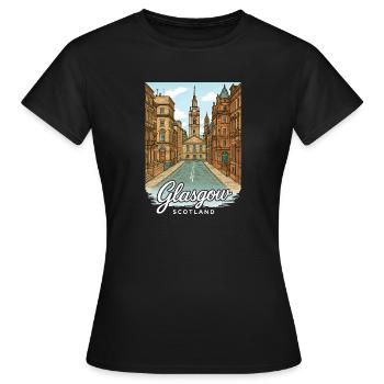 Glasgow Schottland - Frauen T-Shirt - Schwarz - Vorne - AI Model Female 172 dark (172cm)