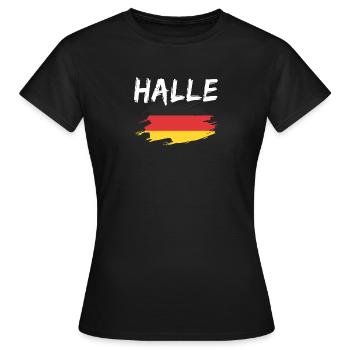 Hall Allemagne Drapeau - T-shirt Femme - noir - Devant - AI Model Female 172 dark (172cm)