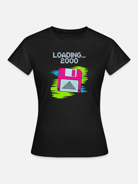 Floppy Nostalgie 2000 - Frauen T-Shirt - Schwarz