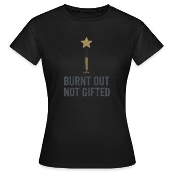 Hochbegabter Burnout-absolvent Mit Akademischem - Frauen T-Shirt - Schwarz - Vorne - AI Model Female 172 dark (172cm)