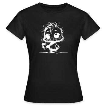 Canard en mode survie Tasse de coma à la caféine - T-shirt Femme - noir - Devant - AI Model Female 172 dark (172cm)
