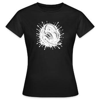 Micro allumé, jeu allumé, Team Talk prêt, monde éteint - T-shirt Femme - noir - Devant - AI Model Female 172 dark (172cm)