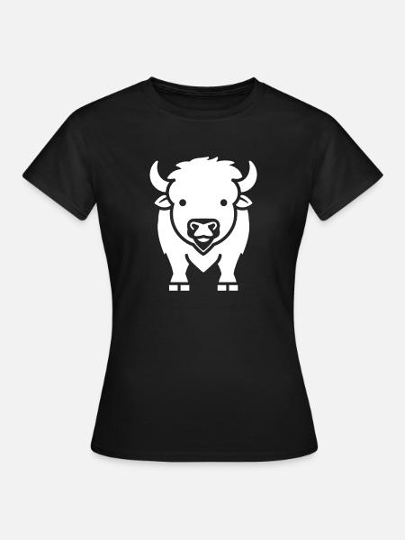 Bison - Frauen T-Shirt - Schwarz