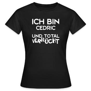Cedric - Frauen T-Shirt - Schwarz - Vorne - AI Model Female 172 dark (172cm)
