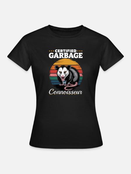 Funny Opossum - Frauen T-Shirt - Schwarz