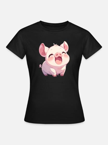 Schweine Schwein - Frauen T-Shirt - Schwarz