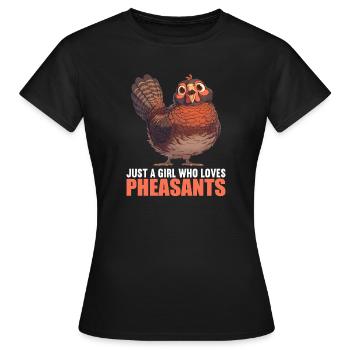 Pheasants Pheasant - Women's T-Shirt - black - Front - AI Model Female 172 dark (172cm)