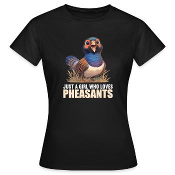 Pheasants Pheasant - Women's T-Shirt - black - Front - AI Model Female 172 dark (172cm)