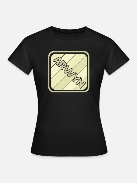 Maedchenname Arwyn - Frauen T-Shirt - Schwarz