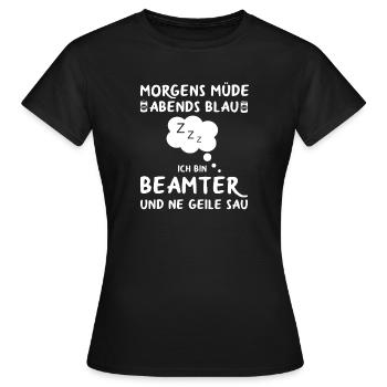 Fonctionnaire fonctionnaire fonctionnaire dicton fonctionnaire - T-shirt Femme - noir - Devant - AI Model Female 172 dark (172cm)